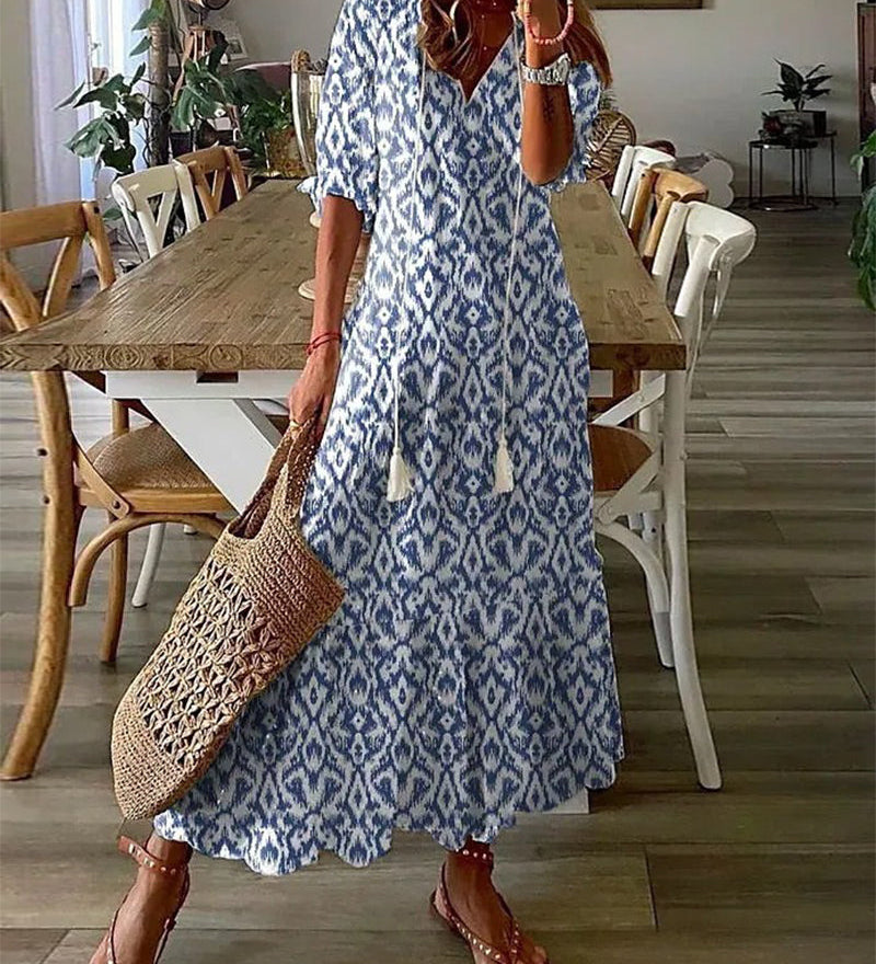 Michaela - Boho Kleid mit Bauchbedeckung