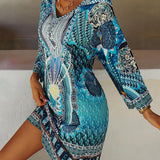 Emelia - Vibrante Boho-Druckkleid