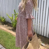 Nicola - Midi-Kleid mit kurzen Ärmeln