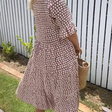 Nicola - Midi-Kleid mit kurzen Ärmeln