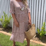 Nicola - Midi-Kleid mit kurzen Ärmeln