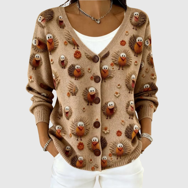 Bequemer Knopf-Cardigan