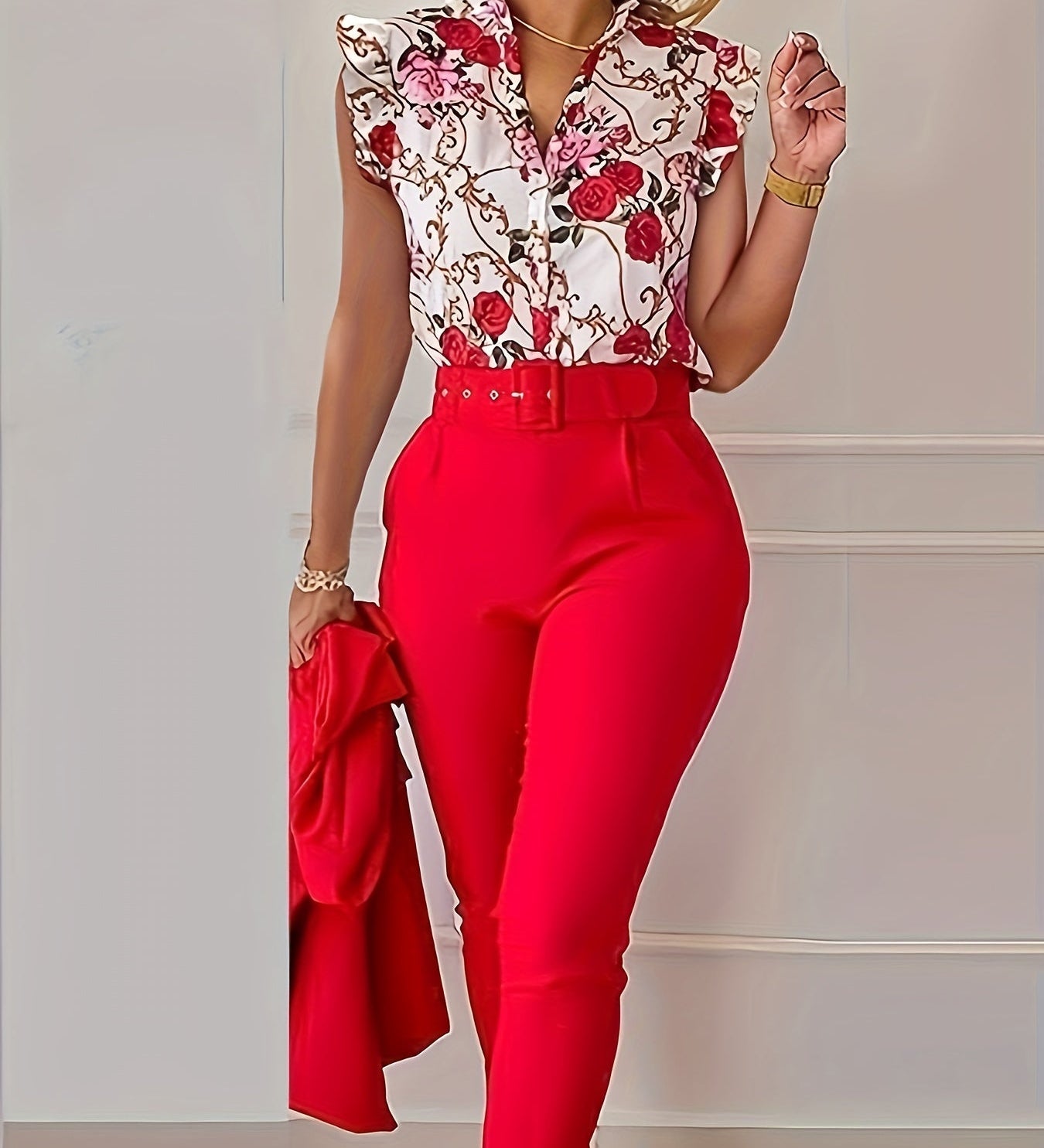Florabel - Elegantes Ensemble mit Volantärmeln