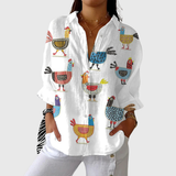 Leichte und farbenfrohe Druckbluse