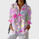 Leichte und farbenfrohe Druckbluse