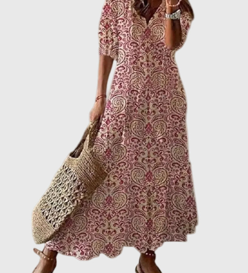 Amalia | Vintage Boho Maxikleid für den Sommer