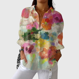 Leichte und farbenfrohe Druckbluse