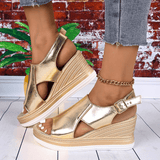 Baylie - Stylische Metallic-Sandalen