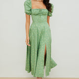 Aviana - Kleid mit Puffärmeln Bloom
