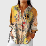 Leichte und farbenfrohe Druckbluse
