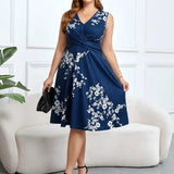 Danica - Blumenmuster Wickelkleid