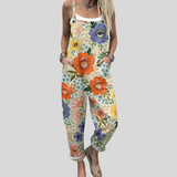 Bunte Blumen-Latzhose Mehrfarbig