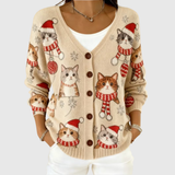 Bequemer Strick-Cardigan mit Knöpfen