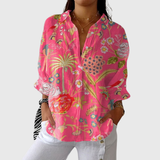 Leichte und farbenfrohe Druckbluse