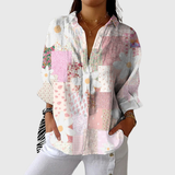 Leichte und farbenfrohe Druckbluse