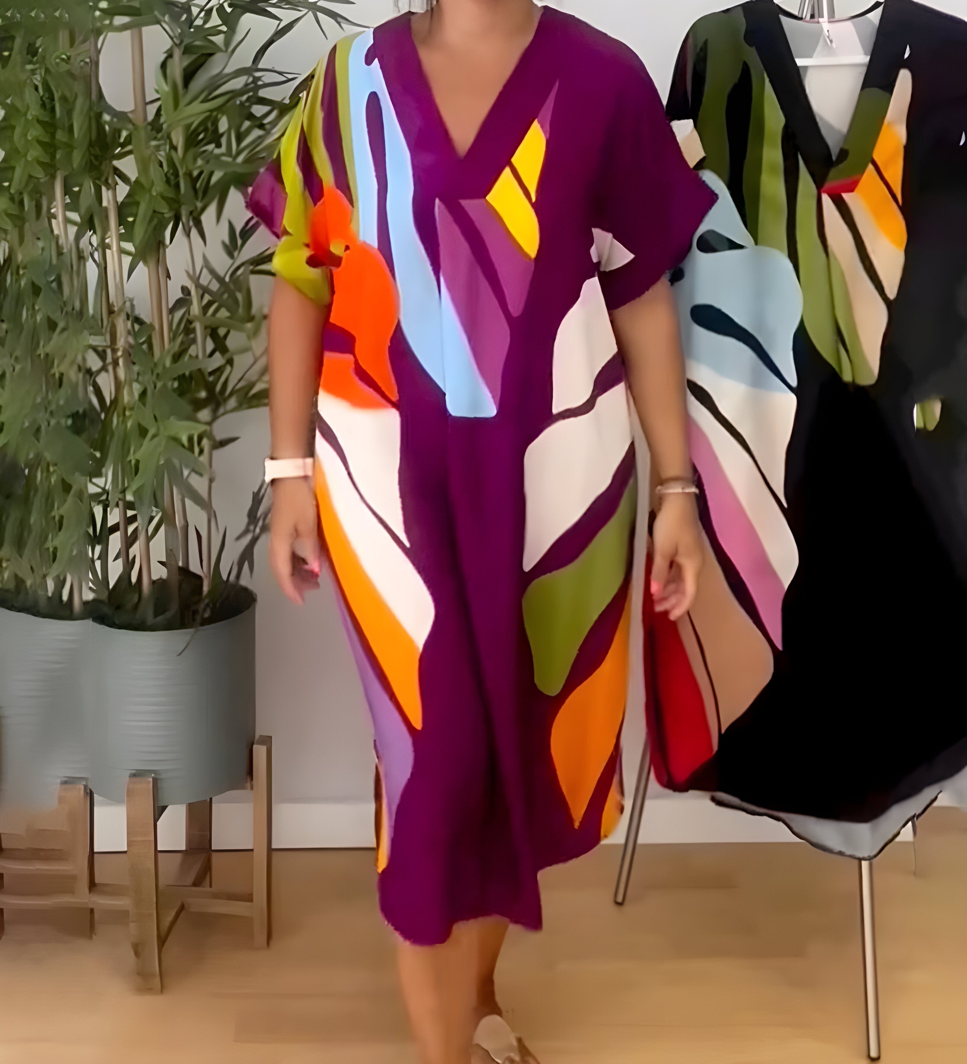 Rianna - Kleid mit Abstraktem Muster