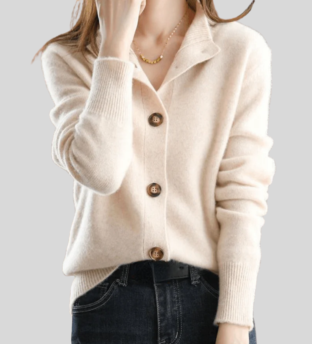 Claire | Kaschmir Cardigan im Retro-Stil