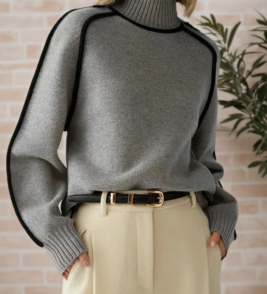 Donna | Eleganter Pullover mit Stehkragen