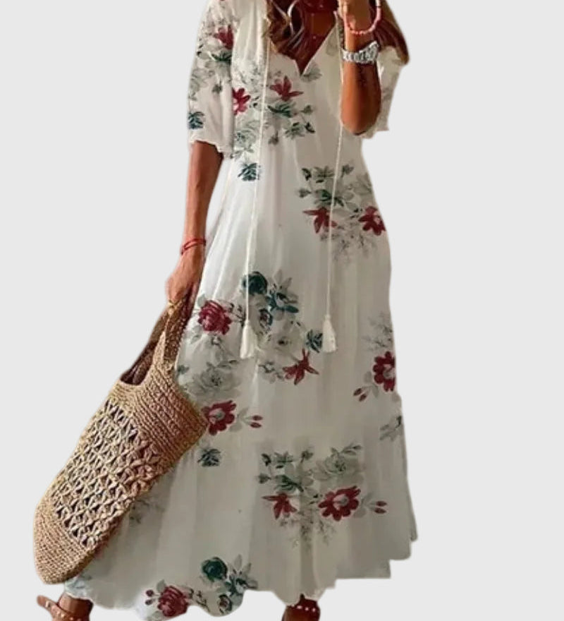 Amalia | Vintage Boho Maxikleid für den Sommer