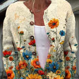 Celeste | Blumen-Strickjacke für den Herbst