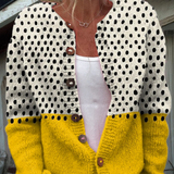 Freya | Herbst-Strickjacke mit Punktmuster