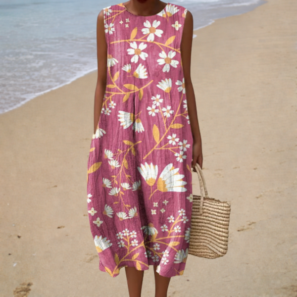 Bequeme Ärmellose Sommerkleid