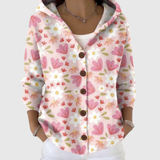 Bequemer Strick-Cardigan mit Kapuze