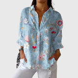 Leichte und farbenfrohe bedruckte Bluse