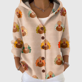 Kapuzenstrickjacke