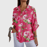 Leichte und farbenfrohe bedruckte Bluse