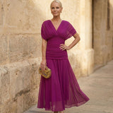 Fiona | Elegantes Fuchsia Kleid
