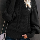 Lory | Langer, Lässiger Pullover mit langen Ärmeln