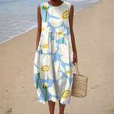 Bequeme Ärmellose Sommerkleid