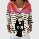 Cardigan mit Kapuze aus Strick