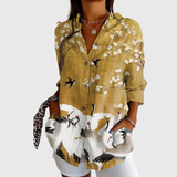 Leichte und farbenfrohe bedruckte Bluse