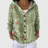 Strick-Cardigan mit Kapuze