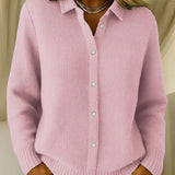 Katja | Strickjacke mit Struktur und Knopfleiste