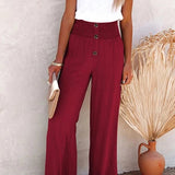 Riana - Hochtaillierte Lockere Hose