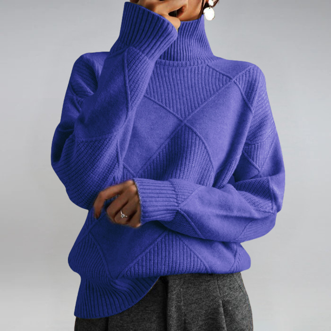 Lauren | Luxuriöser Kaschmirpullover mit Stehkragen