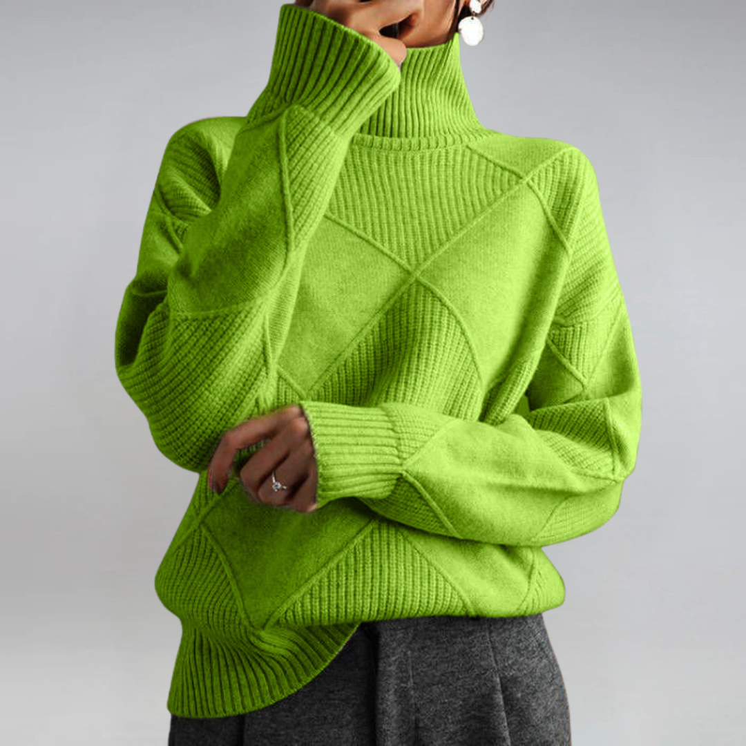 Lauren | Luxuriöser Kaschmirpullover mit Stehkragen