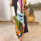 Rianna - Kleid mit Abstraktem Muster