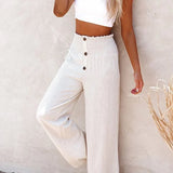 Riana - Hochtaillierte Lockere Hose