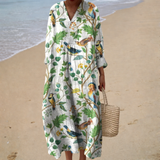 Fließendes Sommerkleid mit Druck