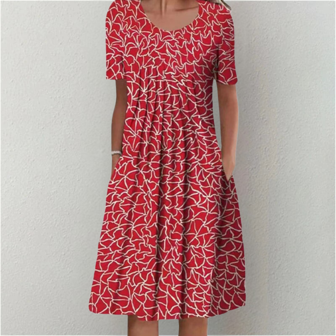 Hailey | Elegantes und lässiges Blumenkleid mit Taschen
