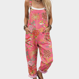 Tropische Latzhose Korallenrosa