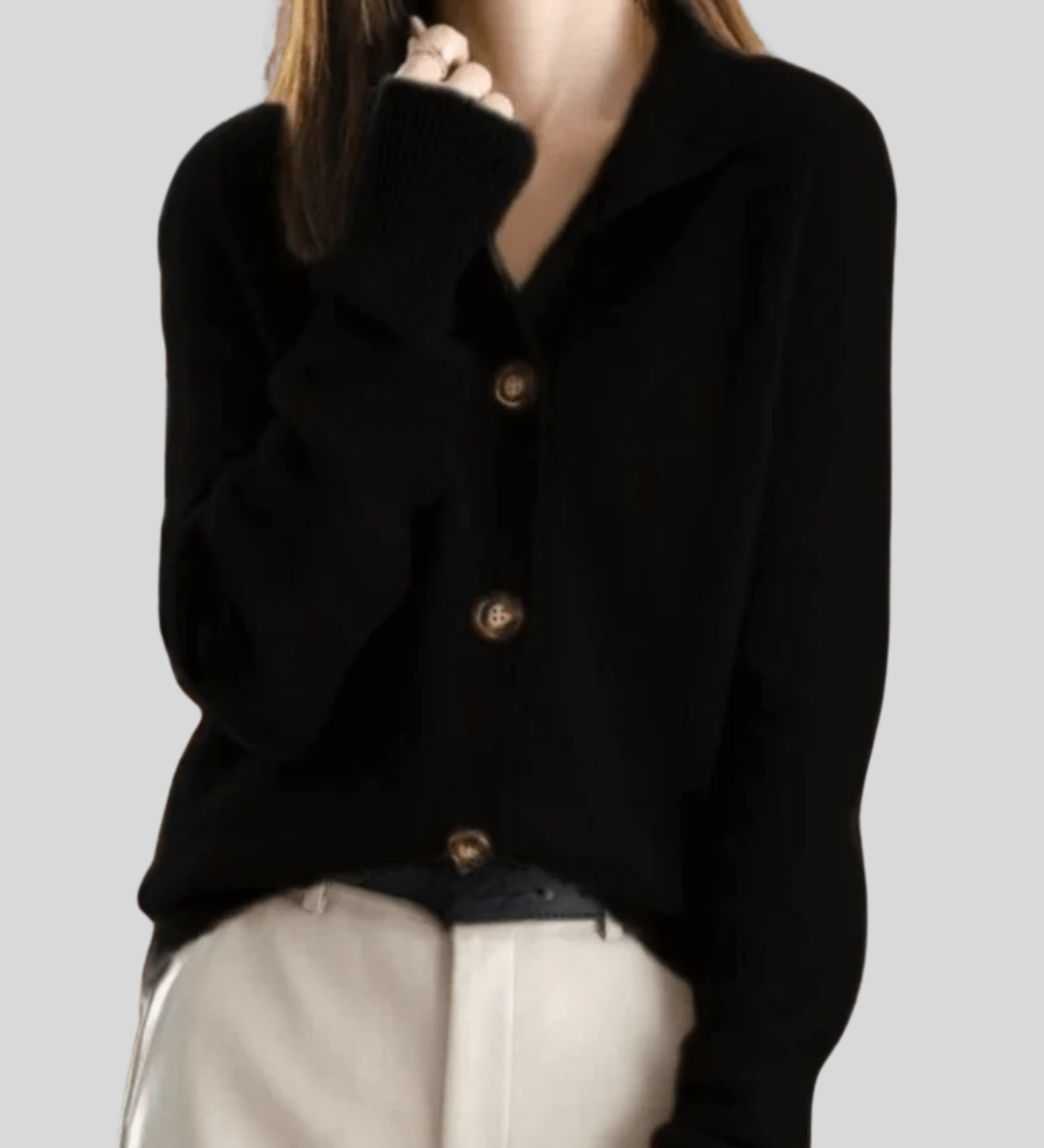 Claire | Kaschmir Cardigan im Retro-Stil