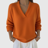Faye | Weicher V-Ausschnitt-Pullover in lässiger Passform