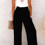 Riana - Hochtaillierte Lockere Hose