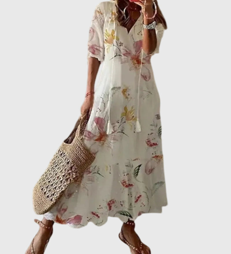 Amalia | Vintage Boho Maxikleid für den Sommer