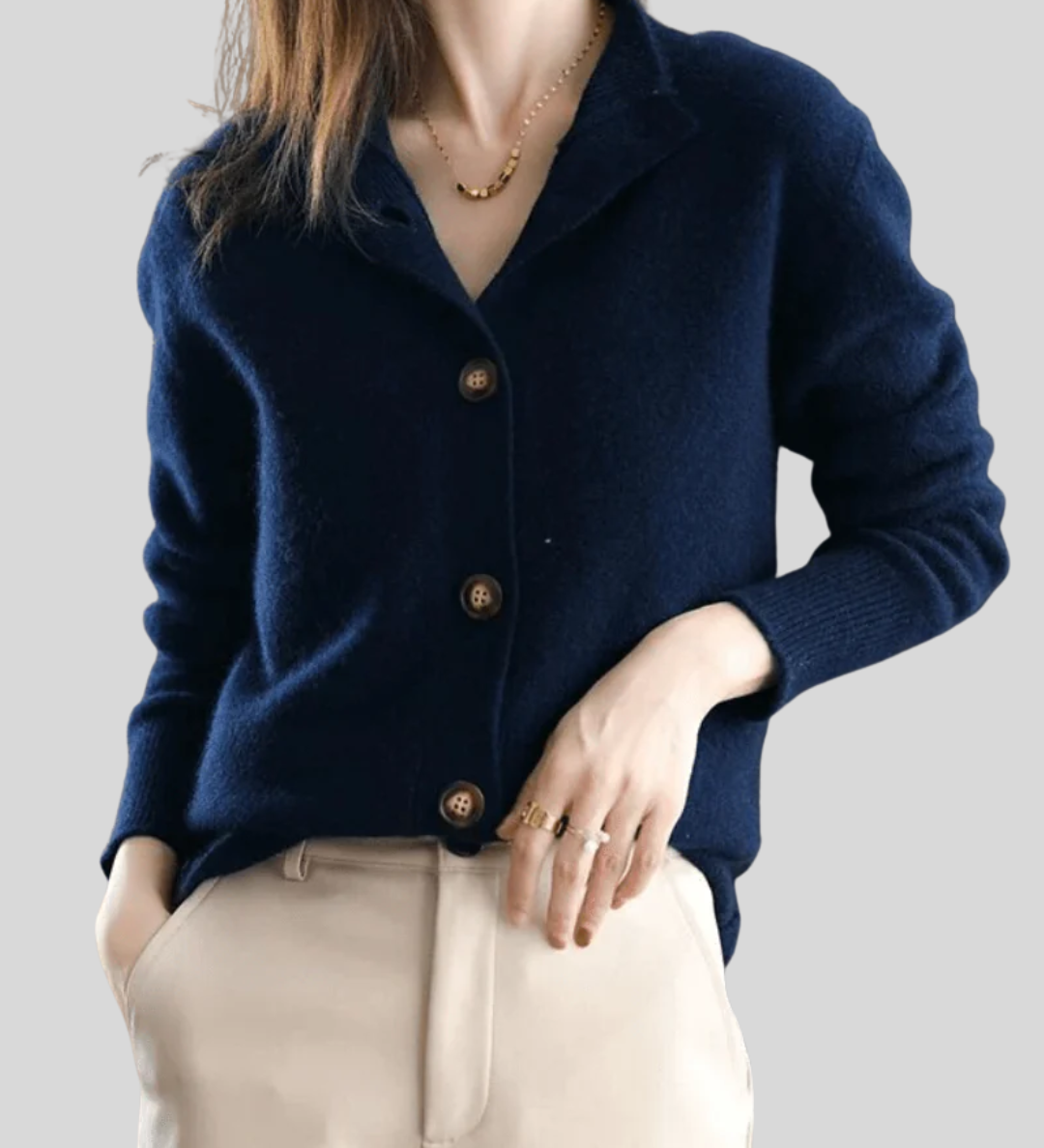 Claire | Kaschmir Cardigan im Retro-Stil